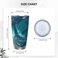 thumbnail image 4 of Salouo Airplane Shark Print 20oz Tumbler with Lid,Stainless Steel Vacuum Insulated Tumbler Durable Insulated Coffee Mug Thermal Cup with Splash Proof Sliding Lid-Without Straw, 4 of 8