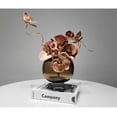 thumbnail image 5 of Florero de cristal de Curry ligero de lujo, flores de simulación de orquídeas y mariposas, mesa de comedor for sala de estar, mesa de centro, adornos decorativos, 5 of 5