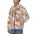 thumbnail image 3 of Wukai Sunflowers And Butterflies Print Men's Zip-Up Hoodie,Fleece Full-Zip Hoodie for Men, Hooded Sweatshirt-XX-Large, 3 of 5