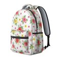 thumbnail image 2 of Pioneer Flower Floral Print Pattern Backpack for School, Cute School Bag with Adjustable Shoulder Straps and Padded Back, 15.3"x11"x7.1", 2 of 5