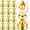 Gold, variant on PETGLE Fridge Magnets, Small and Strong Refrigerator Magnet, Cool Black White Board Magnets, Cute Magnet Push Pins for Office, Kitchen Accessories, Classroom, Bulletin Boards, Photos, Pack of 14