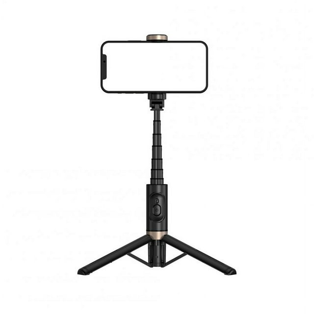 Q12 Mobile Phone Bluetooth Selfie Stick Tripod Portable Multi-functional Live Broadcast Bracket black