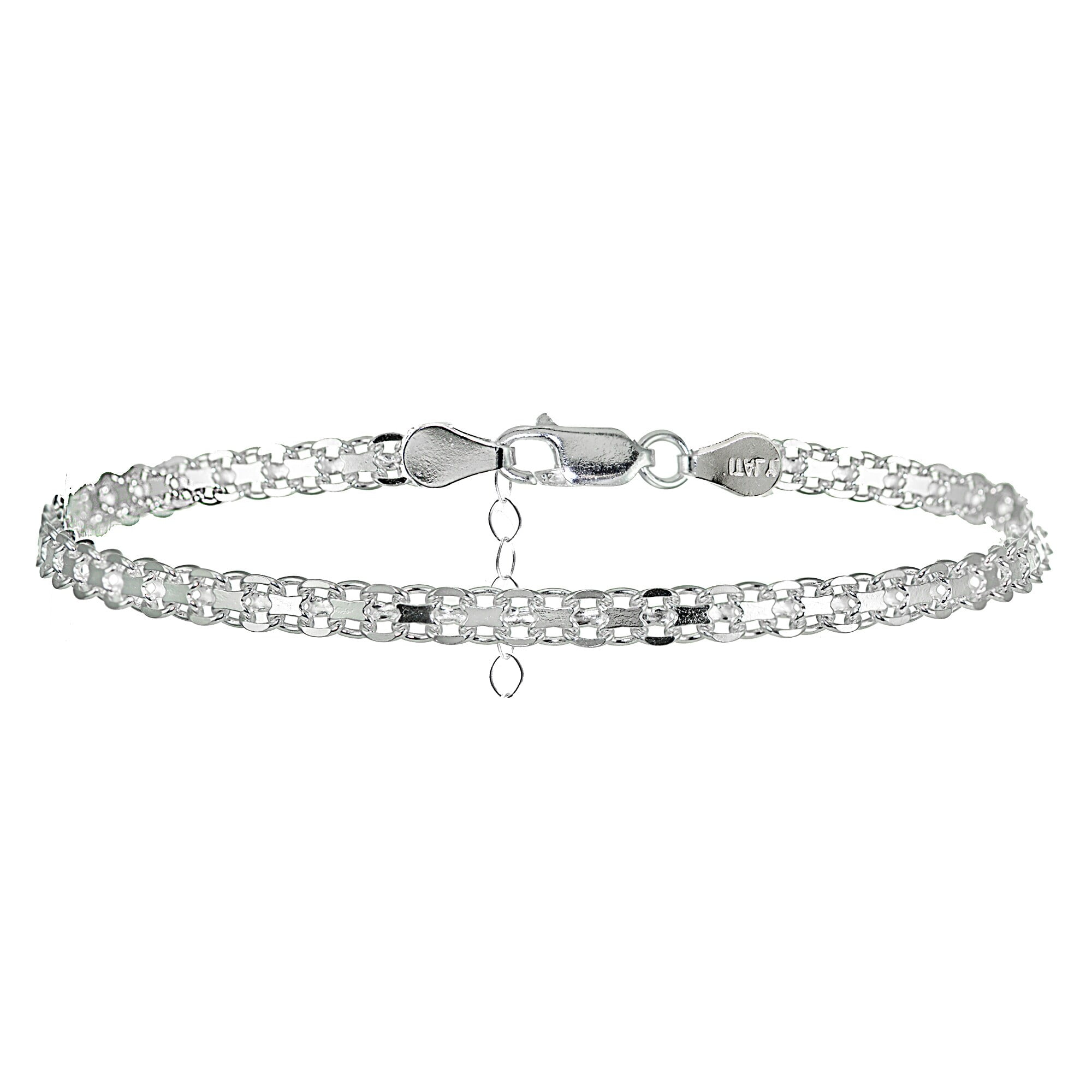 Hoops & Loops Sterling Silver Snake Chain Anklet