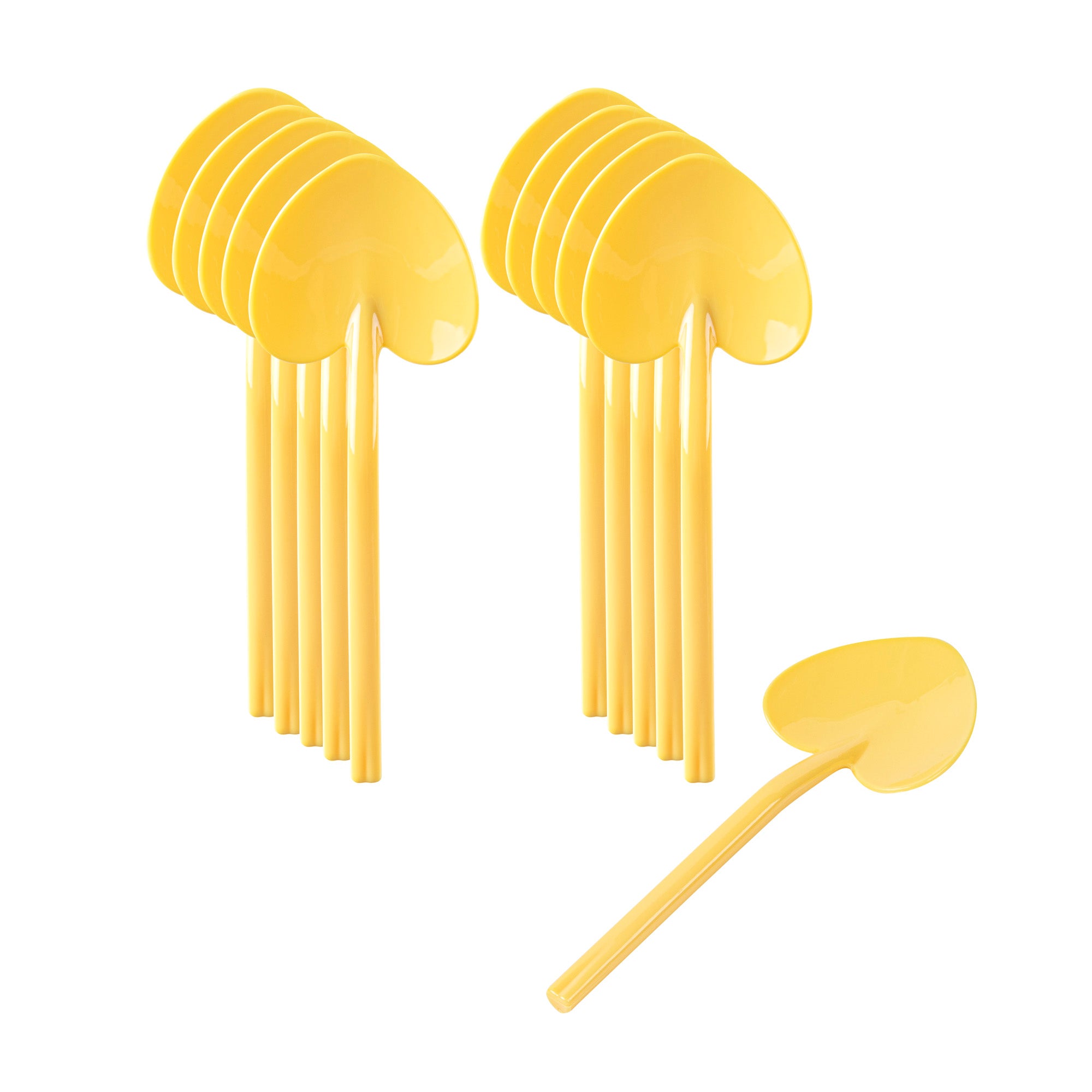 Coppetta Baby Yellow Plastic Love Shovel Spoon - 3 1/2" x 1 1/4" - 500 count box