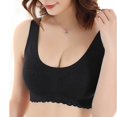thumbnail image 4 of MesaSe Wide Shoulder Straps Beauty Back Girls Bra Full Cup Lace Flower Pattern Push Up Stretchy Bra for Daily Wear  Pink M, 4 of 13