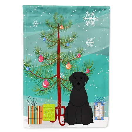- Merry Christmas Tree Giant Schnauzer Flag Canvas House Size