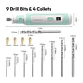 thumbnail image 4 of Kit de Herramienta Rotativa Inalámbrica Resiners con 8 Velocidades y Recarga USB, 4 of 8