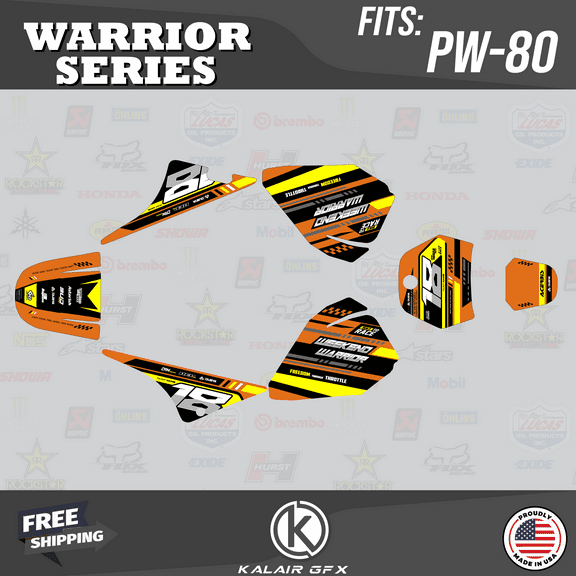 Kalair GFX Graphics Kit for Yamaha PW80 (1990-2008) Warrior Series