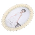 thumbnail image 4 of KAKOWELY Pearl Inlaided Photo Frame Oval Design Phone Holder Picture Photo Frame,8.07"X6.1"X0.67", 4 of 5