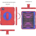 thumbnail image 5 of ELEHOLD for iPad Pro 11 inch 2022/2021/2020/2018 iPad Air 5/Air 4 Rugged Case, Shockproof Heavy Duty Protective Cover with Handle Strap & Pencil Holder & Kickstand & Shoulder Strap - Red Blue, 5 of 13