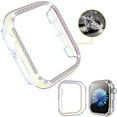 thumbnail image 4 of Aurora Resin Bands for Apple Watch 49mm 46mm 45mm 44mm 42mm 41mm 40mm 38mm, Transparent Strap with Rhinestone Case Light Glossy Bracelet Compatible with iWatch Series 10 9 8 7 6 5 4 3 2 SE Ultra, 4 of 8