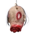 thumbnail image 3 of Hot Sale!Props Scary Hanging Severed Head Decorations Life-Size Bloody Corpse Head, 3 of 5