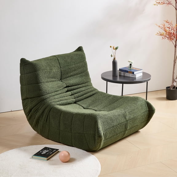 ConToose Cozy Green Giant Bean Bag Chairs,Lazy Ultra soft Polyester, High - quality Foam, Ideal for Living Room, Bedroom, and Dormitory