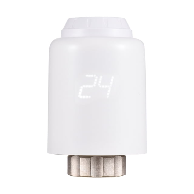 ZigBee valve Thermostatique de Radiateur, thermostat de Radiateur Intelligent programmable, Contrôle par Application, Commande Vocale, compatible avec Alexa et l'Assistant Google, Détection d'Ouverture de Fenêtre, Fonction Antigel