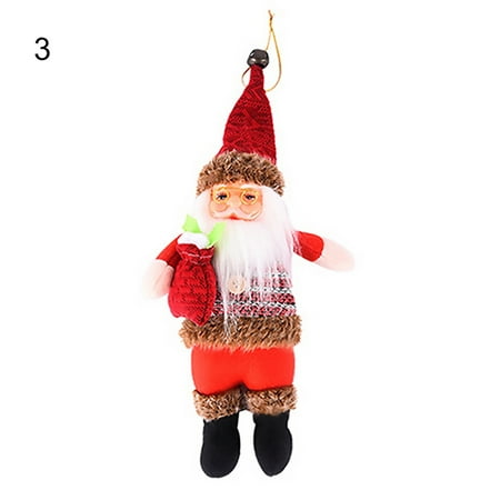 

IOAOAI Doll Pendant Eye-catching Doll Pendant Lightweight Fabric Santa Claus Shape Plush Toy Ornament for Party