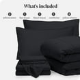 thumbnail image 5 of Bare Home 7-Piece Bed-in-a-Bag - Full, Black with Black Sheet Set, 5 of 7