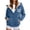 Dark Gray, variant on Hoodies for Women Halloween Ghost Print Fleece Hoodie Jacket Zip up Sherpa Lined Loose Casual Warm Outerwear