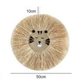 thumbnail image 4 of Ins Hand-Woven Cartoon Lion Tiger Straw Wall Hanging Craft Oranment Cotton Thread Weaving Round Tapestry Decorative, 4 of 4