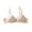 Beige, variant on oqasdz Women Bras Comfortable Solid Color Small Cup Double Buckle Push Up Bra Thin Underwear Bra
