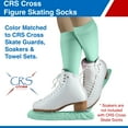 thumbnail image 5 of CRS Cross Figure Skating Socks (2 Pair) Premium Knee High Tights for Ice Skates, Footed Skate Socks, Ice Skating Socks, Dance (Sit Spin Sea Foam), 5 of 8