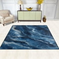 thumbnail image 3 of Area Rug Indoor 80"x58" Non-Slip Wear Resistant Floor Mats Soft Large Carpets for Living Room, Bedroom, Home Decor Washable Rug Dark Blue Marbled, 3 of 7