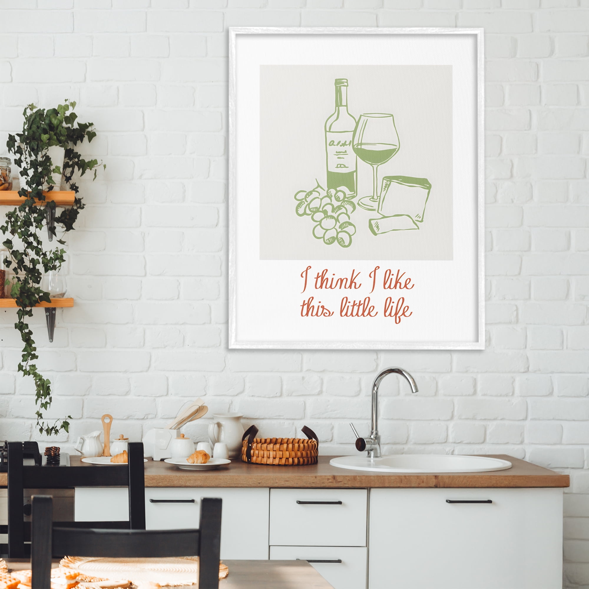 Stupell Industries I Think I Like This Little Life White Framed Giclee Art, design by The Prints Vibe