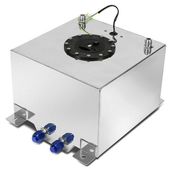 YIUIY 8 GALLON ALUMINUM RACING DRIFT FUEL CELL GAS TANK WITH LEVEL SENDER SLIVER