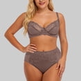 thumbnail image 4 of Bixock Plus Size Push Up Bras for Women Solid Color Elegant Lace Details Underwire Thin Molde Support Matching Set Daily Wear Bra, 4 of 5