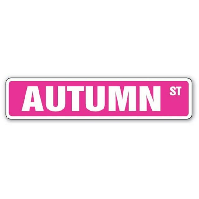 SignMission SS-AUTUMN Panneau de Rue pour Chambre d'Enfants 4 x 18 Po. - Automne