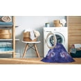 thumbnail image 2 of Ahgly Company Tapis d'Intérieur Lavables en Machine, Ronds, Transitionnels, Bleu Ardoise, Ronds de 7', 2 of 7