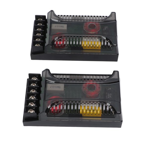 Crossover de audio para automóvil de 2 vías, divisor de frecuencia de altavoz de automóvil de 2 vías, crossover de audio para automóvil, estética elegante