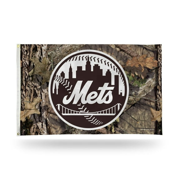 New York Baseball Mets Indoor Outdoor Camo Look 3x5 Banner Flag