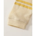 thumbnail image 5 of 3T Baby Boys Outfits 4T Boys Fall Winter Clothes Toddler Boys Long Sleeve Color-blocked Top Pants 2PCS Set Khaki, 5 of 8