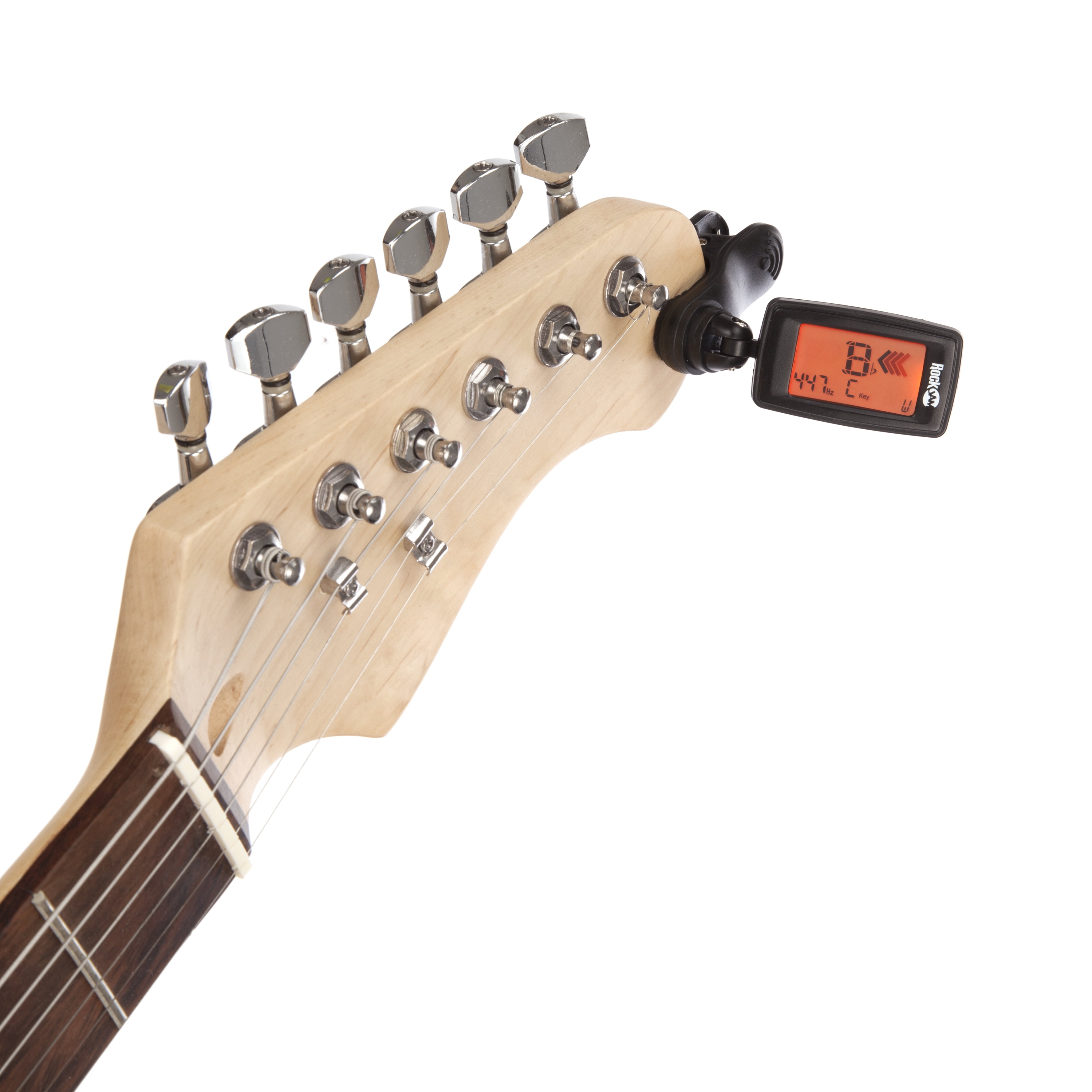 RockJam RJGT1 Clip on Musical Instrument Tuner for Guitar, Bass