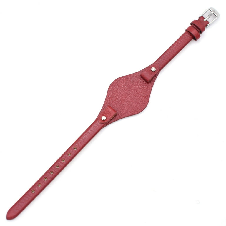 NIAUGE 8mm Spring Bar Genuine Leather Watch Strap Replacement for Fossil ES3148 ES4119 ES4176 ES3262 ES3077 Red Walmart