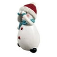 thumbnail image 7 of Zawou Christmas Snowman Family Resin Statue Set, Indoor Holiday Décor for Living Room, Tabletop, or Shelf Display, Handcrafted Winter Scene, 3-Piece Set White, 7 of 7