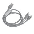 thumbnail image 4 of Cable de carga 3 en 1 Cable de carga múltiple 3 en 1 Cable de carga rápida USB múltiple trenzado de nailon 3 en 1 para puertos IOS/Tipo C/Micro USB, 4 of 8