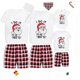 thumbnail image 1 of Pijama familiar a juego de Navidad, conjunto de pijama corto blanco con letra I Do It, cabeza de Papá Noel, pijama de bebé, 1 of 3