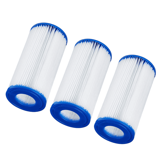 3-Pack Replacement Type III A/C Filter Cartridges – Compatible with Bestway 1000 & 1500 GPH Filter Pumps
