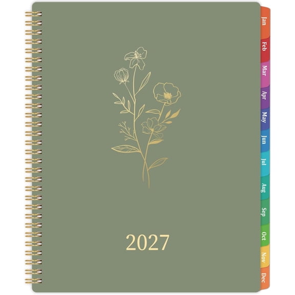 2027 Planner - 2027 Planner Weekly and Monthly with Tabs, 9" x 11"