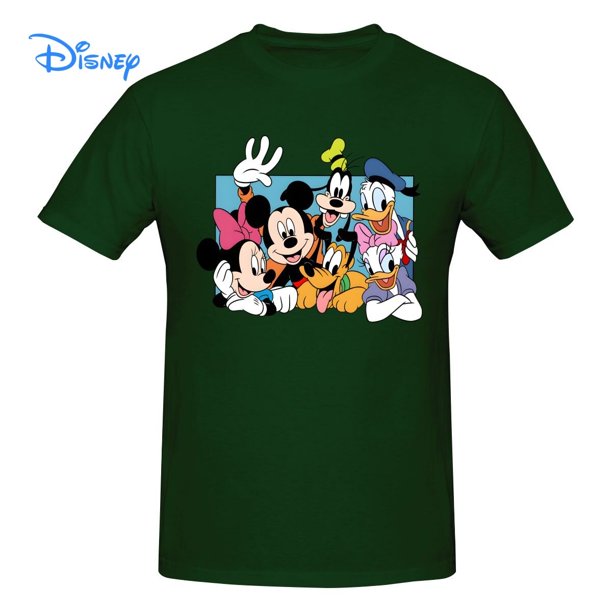 Disney Mickey Mouse Donald Duck And Friends T shirt Harajuku Short Sleeve T-shirt 100% Cotton Graphics Tshirt Brands Tee Top5XL Gao Jinjia LED