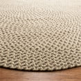 thumbnail image 4 of SAFAVIEH Braided Coleman Solid Cotton Reversible Area Rug, Beige/Brown, 8' x 10' Oval, 4 of 11