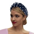 thumbnail image 2 of Bandeau Noué Bleu pour Ongles, Bandeau en Velours Rétro, Accessoire pour Cheveux, 2 of 5