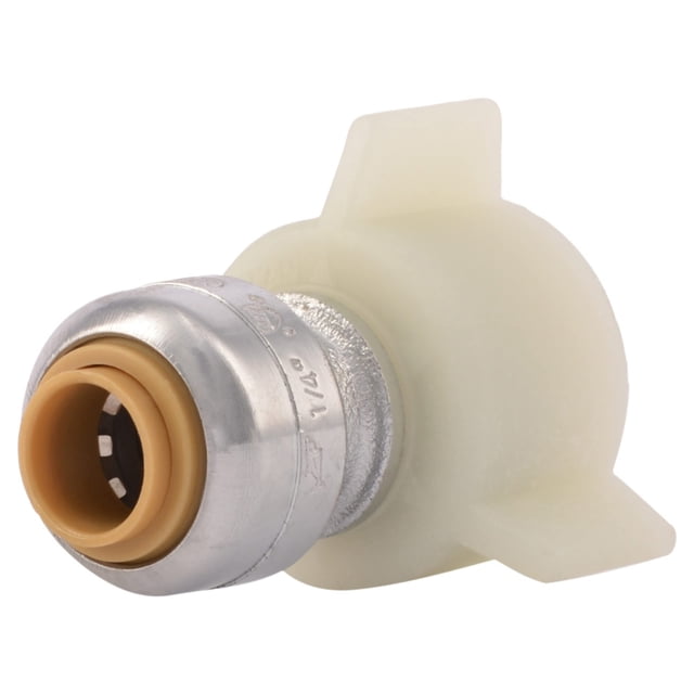 Conector de grifo SharkBite de latón con conexión a presión de 1/4 x 1/2 pulgadas