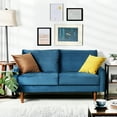 thumbnail image 2 of 56.3'' Velvet Round Arm Loveseat, Couch with Solid Wood Frame, for Guest Room, Teenager's Room, and Small Apartment,33.1'' H x 56.3'' W x 31.1'' D, 2 of 5