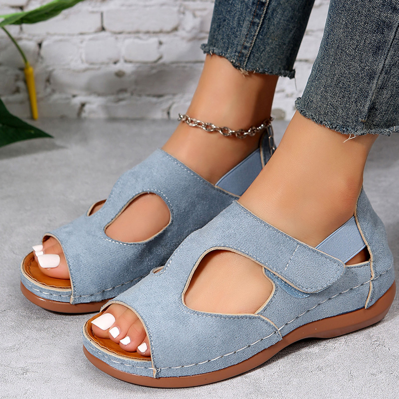 ILJNDTGBE Platform Sandals for Women Ankle Strap Sandals Fashion Summer ...