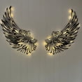 thumbnail image 3 of (Iluminado-14 pulgadas) 1 par de alas de ángel mural de metal con luces LED, 3 of 9