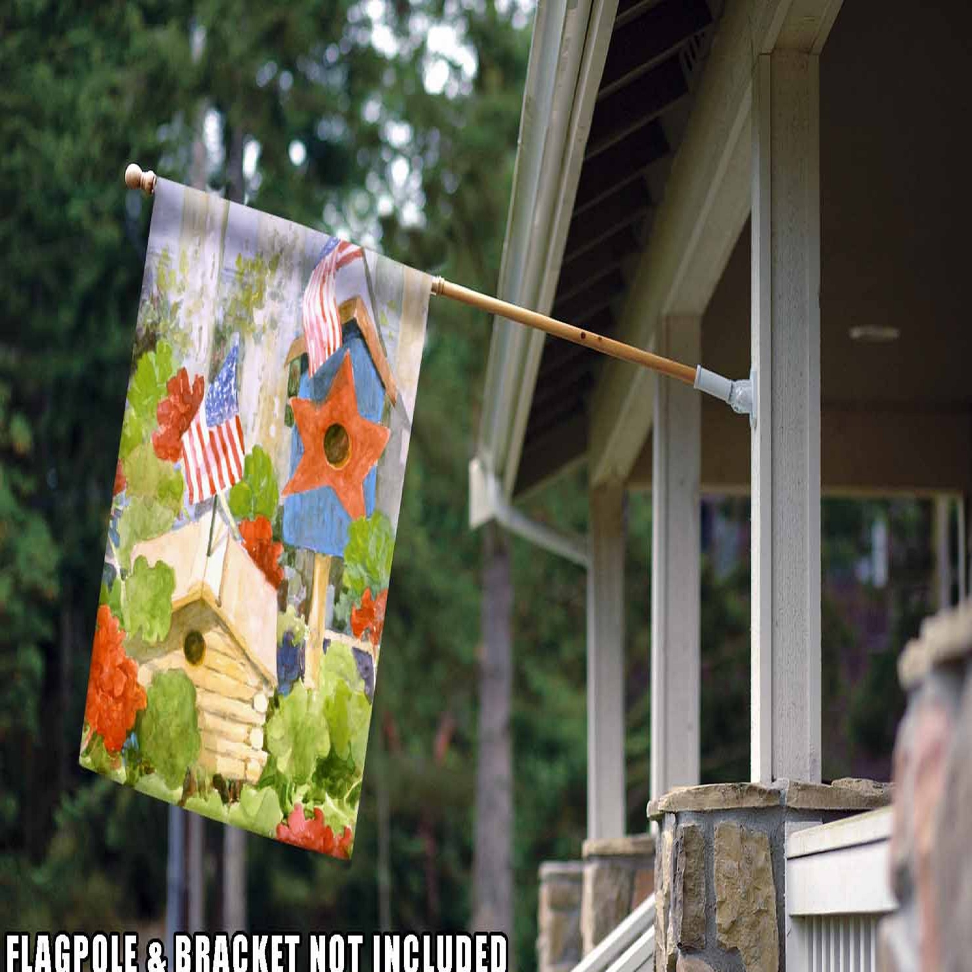 Toland Home Garden Star-Spangled Birdhouse House Flag - image 2 of 5