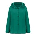 thumbnail image 4 of UPPADA Women's Linen Hoodies Lightweight Solid Shirts Flowy Cute Hoodie Long Sleeve Botton Up Cardigans Long Sleeve Shirts Hoodie Women Graphic Green,S, 4 of 8