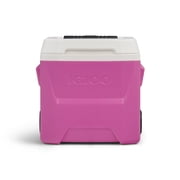Igloo 16 QT Laguna Hard Side Ice Chest Cooler with Wheels, Pink